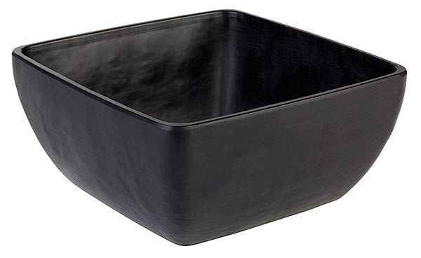 Ciotola APS -SLATE-, 19 x 19 cm, altezza: 9 cm, melamina, nero, aspetto ardesia, 1,5 litri, 84244