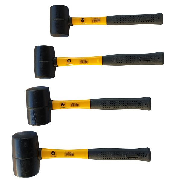 VaGo-Tools set da 4 martelli in gomma 370 / 500 / 700 / 1200 g martello per ammaccature, 233-330/350/370/390 ciascuno 1_rv