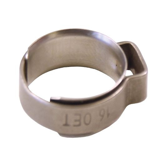 OETIKER Morsetto a 1 orecchio con anello di inserimento, 11,3 OET 9,1 - 10,8 mm (acciaio inossidabile), 42727