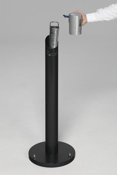 Colonna posacenere VAR SG 105 R, corpo antracite - parte testa argento, 3910