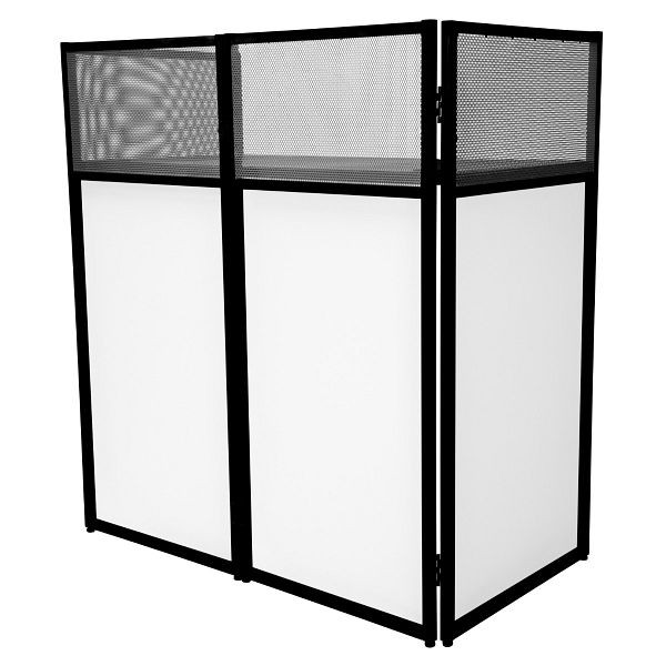 Monster DJ Booth System Stand Cabin Table Pieghevole Mobile Setup Disco Nero Bianco, 210476