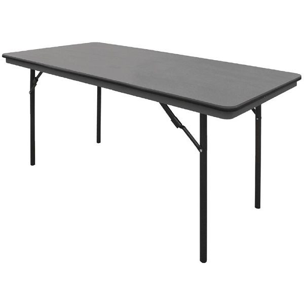 Tavolo pieghevole rettangolare Bolero nero 152 cm, GC595