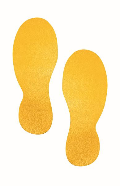 Demarcatore da pavimento DURABLE forma “piede”, giallo, confezione da 10, 172704