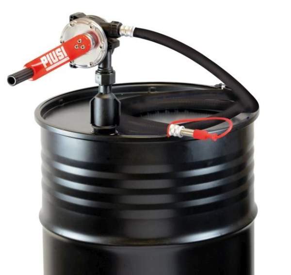 Pompa a manovella ZUWA con tubo di aspirazione e tubo di scarico, per gasolio e olio, p33252