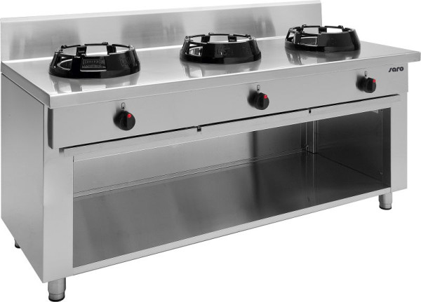Fornello a gas Saro wok con base aperta modello CC/03, 423-2050