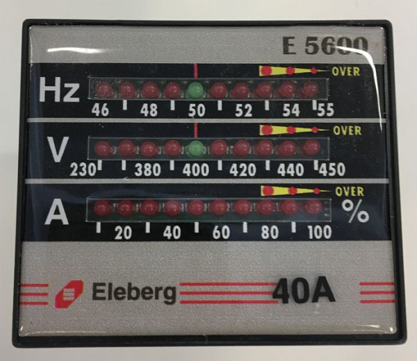Dispositivo di visualizzazione ELMAG per generatori di corrente a presa di forza, V, HZ, A (fino a 40 A), 9503600