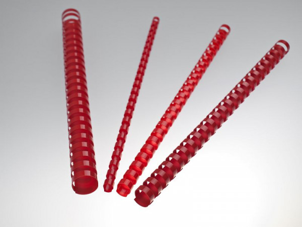 Raccoglitore in plastica RENZ per spine US Division, 21 anelli per A4, Ø 38 mm, rosso, confezione da 25, 17380221