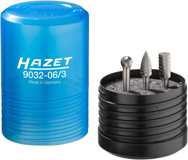 Set di frese in metallo duro Hazet, 6 mm, numero di utensili: 3, 9032-06/3