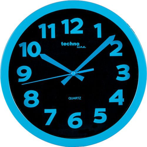 Orologio da parete al quarzo Technoline blu, plastica, dimensioni: Ø 26 cm, WT 7420 blu