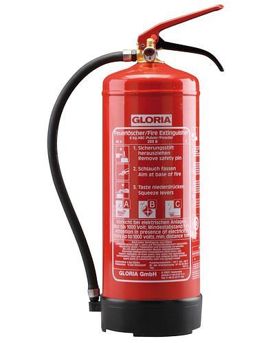 Estintore a polvere a pressione permanente DENIOS GLORIA, 9 kg, classe di incendio A, B, C, 123-591
