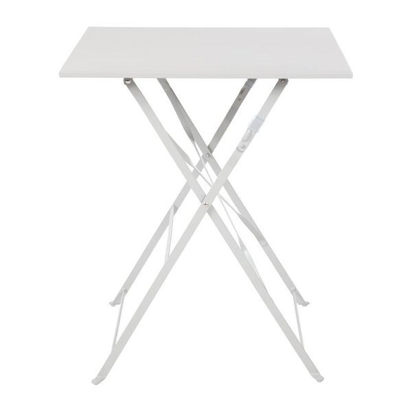 Bolero tavolo da giardino pieghevole quadrato in acciaio grigio 60 cm, GK988