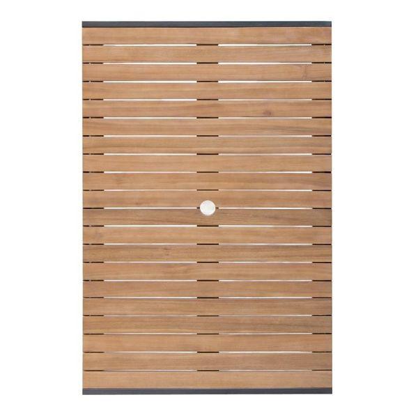 Tavolo Bolero rettangolare in acciaio e legno di acacia 120x80cm, DS153