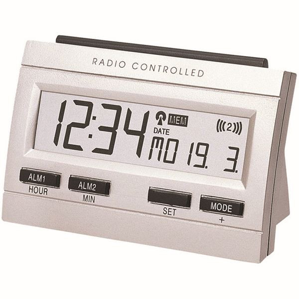 Sveglia radiocomandata Technoline, orologio radiocontrollato DCF-77 con possibilità di impostazione manuale, dimensioni: 102 x 69 x 48 mm, WT 87