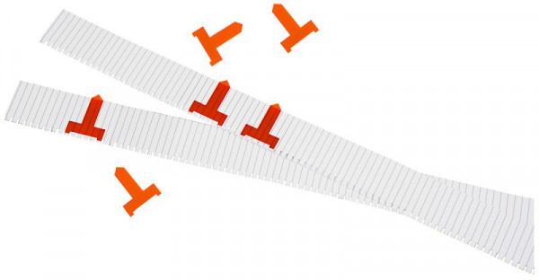 Segnali di progettazione Eichner per scheda plug-in, largo, arancione, conf.: 50 pezzi, 9085-00075