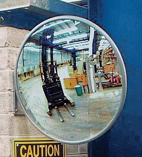 Specchio grandangolare DENIOS SR 400, per interni ed esterni, in plastica speciale, rotondo, 129-673