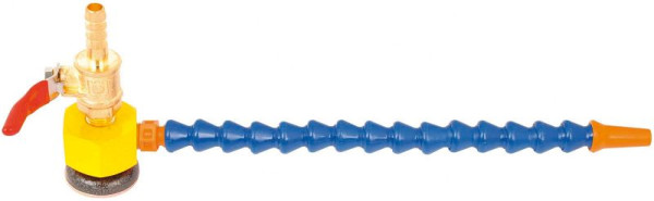 Magnete ELMAG con tubo flessibile del liquido refrigerante, lunghezza segmento, incluso ugello 210 mm, attacco tubo Ø 9 mm, 16099