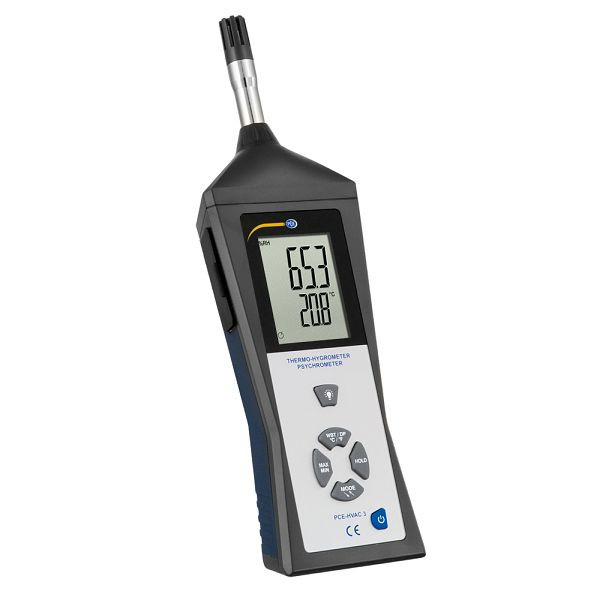 PCE Instruments Psicrometro, umidità dell'aria, temperatura ambiente, punto di rugiada e temperatura del bulbo umido, PCE-HVAC 3