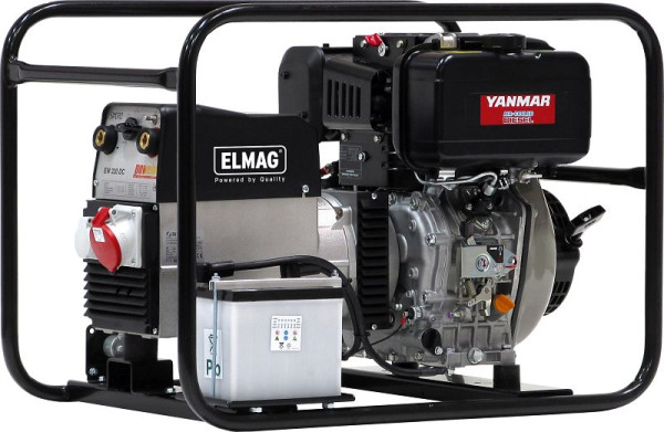 Generatore di corrente per saldatura ELMAG SED 180DXE, con motore YANMAR L100N, 53425