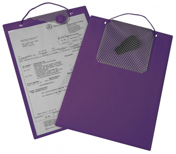 Tasca per auto Eichner con chiusura magnetica, A4, per bordo auto, viola, 9219-01217