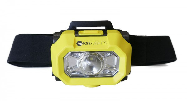 KSE-LIGHTS Luce LED per casco con 2 livelli di commutazione, fascia per la testa inclusa, protezione EX 1G, KS-7090