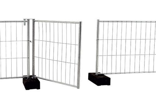 DENIOS Elemento porta per recinzione da cantiere, zincato a caldo, L 1200, A 1200 mm, 249-336