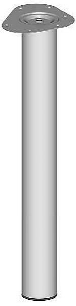 Sistema di elementi PIEDINO IN TUBO D'ACCIAIO, ALLENTATO, Ø60, 900 mm, BIANCO ALU, PU: 4 pezzi, 11102-00082