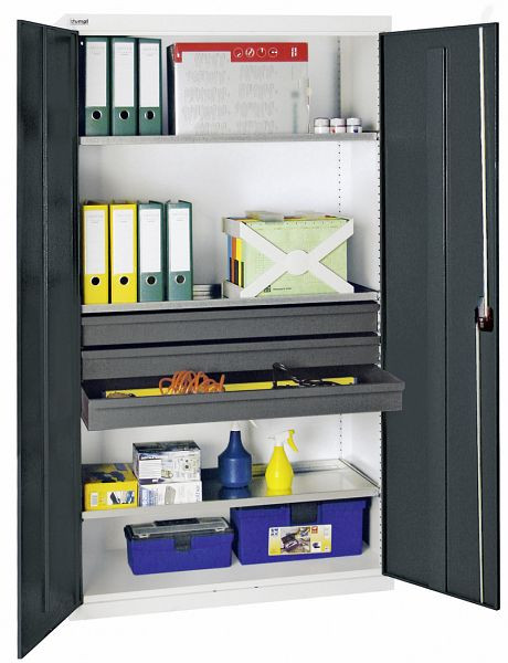armadio per materiali e utensili Blunt TM 3000, RAL 7035/7016, 3 cassetti, 3 vassoi, 3008271