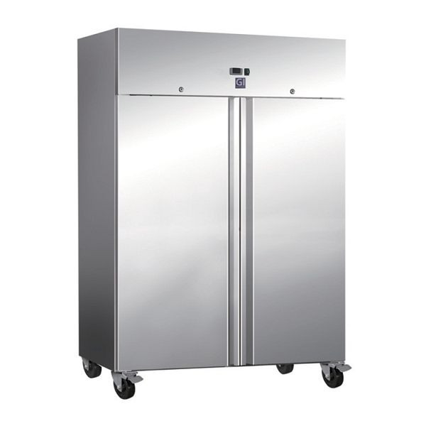Congelatore statico Gastro-Inox inox 1200 litri con ventola, capacità netta 1173 litri, 201.005