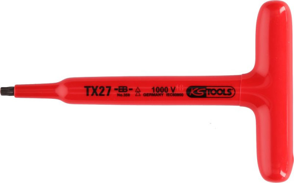 KS Tools Chiave Torx con impugnatura a T con isolamento protettivo, T27, 160 mm, 117.2416