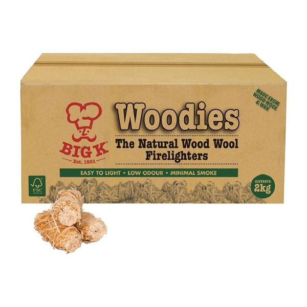 Big K Woodies accendifuoco in lana di legno naturale FSC 2kg, FJ729