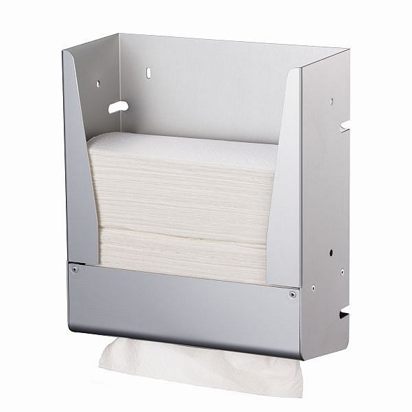 Distributore di asciugamani di carta Air Wolf per installazione nascosta, serie Omicron II, A x L x P: 322 x 276 x 126 mm, alluminio anodizzato, 35-755