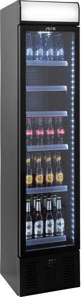 Saro frigorifero per bevande con pannello pubblicitario - modello stretto DK 134, 325-2150