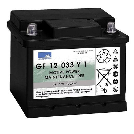 Batteria EXIDE GF 12033 Y, assolutamente esente da manutenzione, con base, 130100017