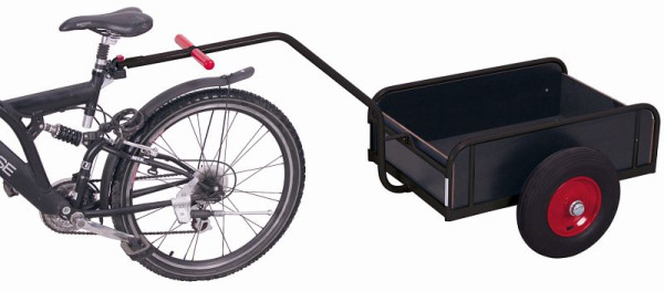 Rimorchio per bicicletta VARIOfit con parete laterale, dimensioni esterne: 1.835 x 810 x 810 mm (LxPxA), set di ruote: pneumatici, zu-1391/AG
