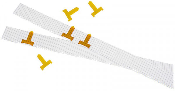 Segnali di progettazione Eichner per scheda plug-in, largo, giallo, UI: 50 pezzi, 9085-00073