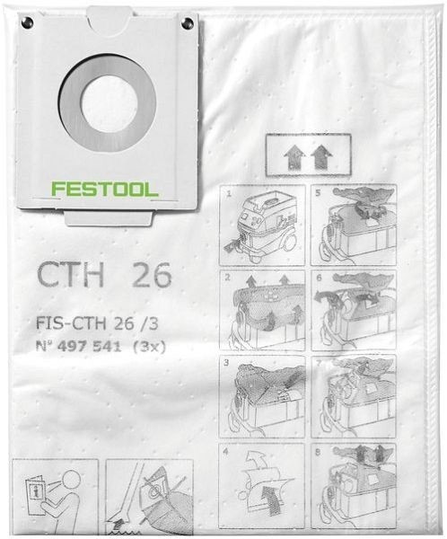 Festool Sicherheitsfiltersack FIS-CTH 26/3, VE: 3 Stück, 497541