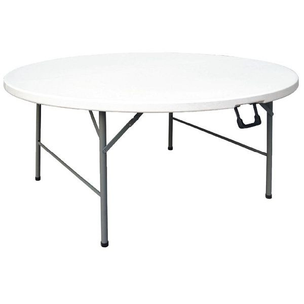 Bolero tavolo rotondo pieghevole bianco 153 cm, CC506