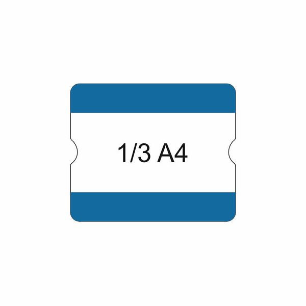 Tasca inferiore per lettere Eichner 1/3 A4 aperta, autoadesiva per interni, lettere intercambiabili, per posti pallet, 216x180 mm, blu, 9225-20530-010