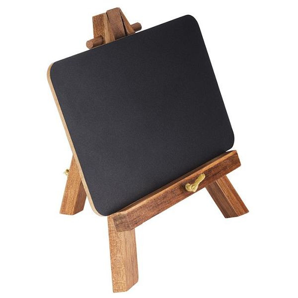 APS Mini cavalletto, 2 parti, 13,5 x 10 cm, altezza: 19 cm, legno di acacia, tavola utilizzabile verticalmente e orizzontalmente, 71520