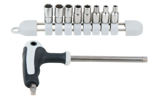 Set di chiavi a bussola in acciaio inossidabile KS Tools, 9 pezzi, 910.2450