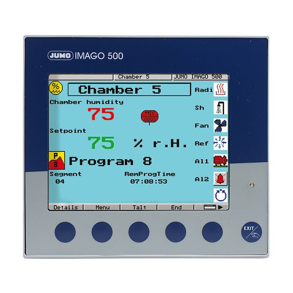 JUMO Controller di processo e programma a 2 canali, installazione su pannello di controllo, AC 110 ... 240 V, 00394875