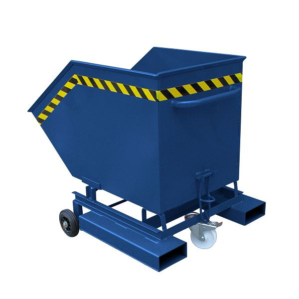 Furgone industriale Eichinger con ruote e tasche drive-in, 300 kg, 200 litri, blu genziana, 20410200000097