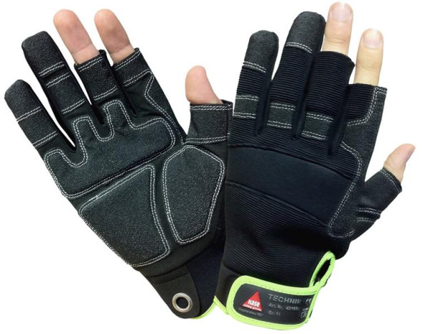 Hase Safety TECHNIK-3 dita, guanti di sicurezza in pelle sintetica, taglia: 10, PU: 10 paia, 421030-10