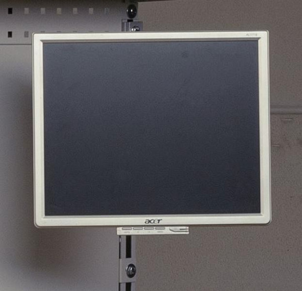 Staffa da parete per monitor TFT / LCD KLW &quot;Telescope&quot; in alluminio, color argento, staffa VESA (fino a 100 x 100 mm), ABS-SA2-MTSW-01