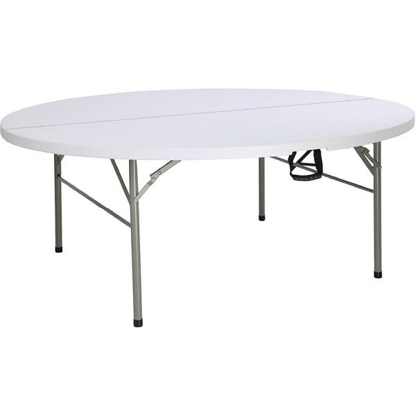 Bolero tavolo rotondo pieghevole bianco 183 cm, HC270