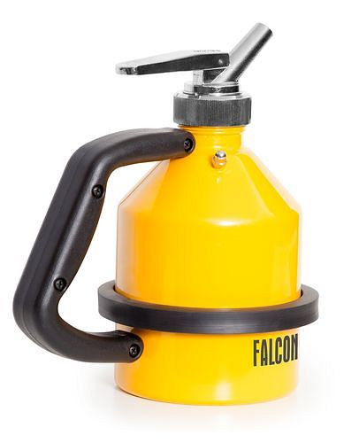 Caraffa di sicurezza FALCON in acciaio, con rubinetto dosatore fine, filettatura G1 1/4 &quot;, gialla