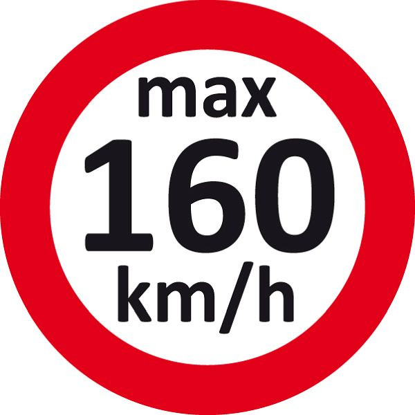 Adesivo velocità Eichner, 160 km/h, PU: 100 pezzi, 9240-00001