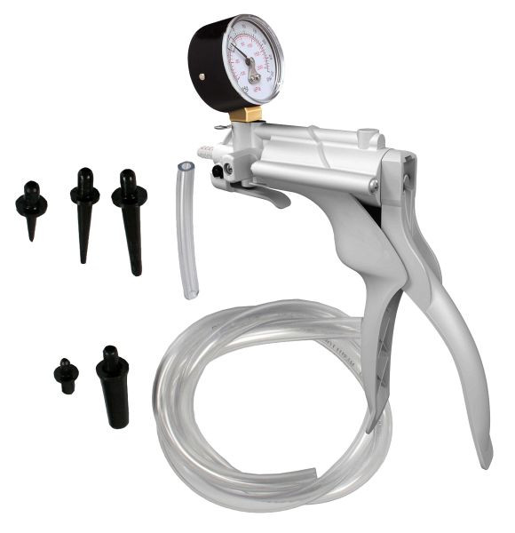 Pompa manuale pressione/vuoto busching PVC, vuoto -1 bar - pressione +4 bar, 100435
