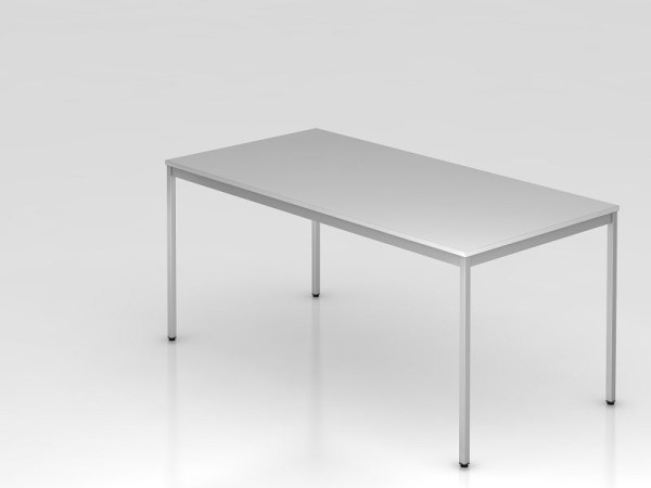 Base per tavolo da riunione Hammerbacher quadrata 160x80 cm grigia, forma rettangolare, VVS16/5/5
