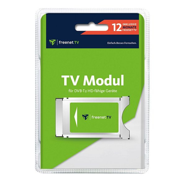 Modulo freenet TV CI+ con 12 mesi di freenet TV per antenna DVB-T2 HD fino a 80 canali, 89998